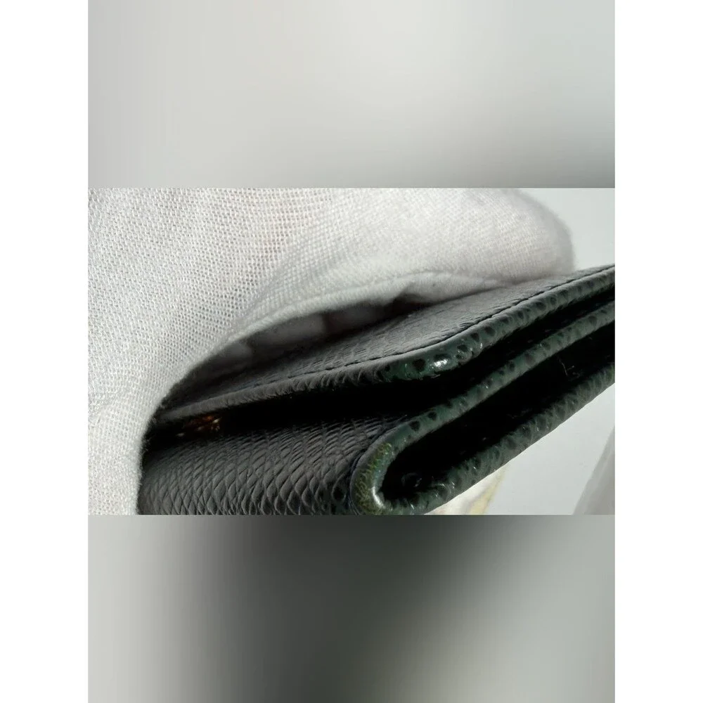 Louis Vuitton Green Taiga Leather Key Cles with Dust Bag